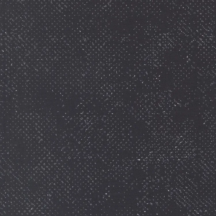 Quilting Fabric - Spotted in Soft Black from Bali Song by Zen Chic for Moda 1660-251