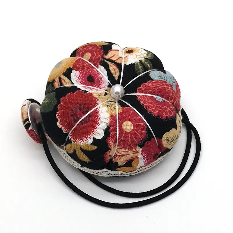 Pin Cushion for Sewing Machine in Black Floral