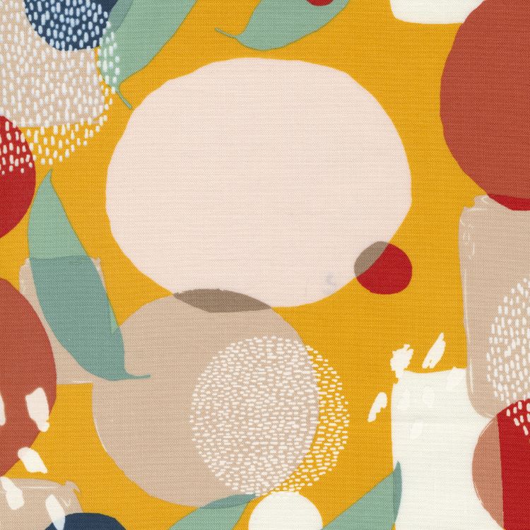 Quilting Fabric - Abstract Shapes on Golden Yellow from Frisky by Zen Chic for Moda 1770 14
