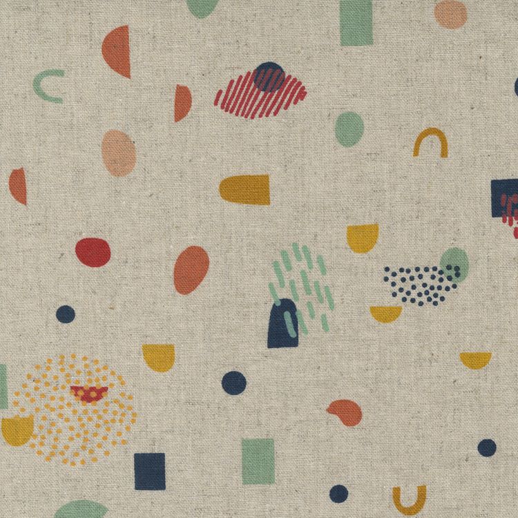 Cotton Linen Canvas - Small Shapes on Natural from Frisky by Zen Chic for Moda 1771 11L