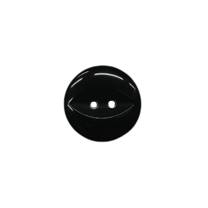 Buttons - 17mm Plastic Fish Eye in Black