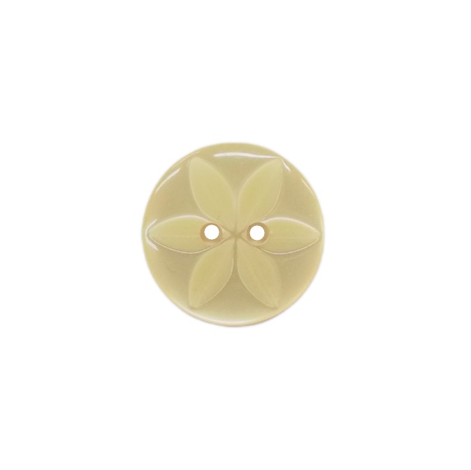 Buttons - 17mm Plastic Cut Star in Cream