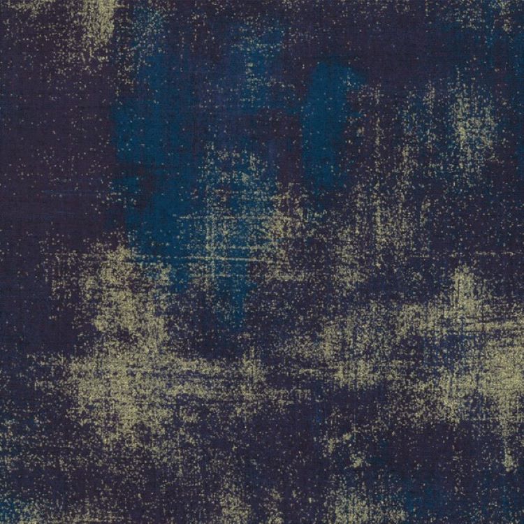 Quilting Fabric - Moda Grunge in Peacoat Blue with Metallic Accents by Basic Grey Colour 30150 353M