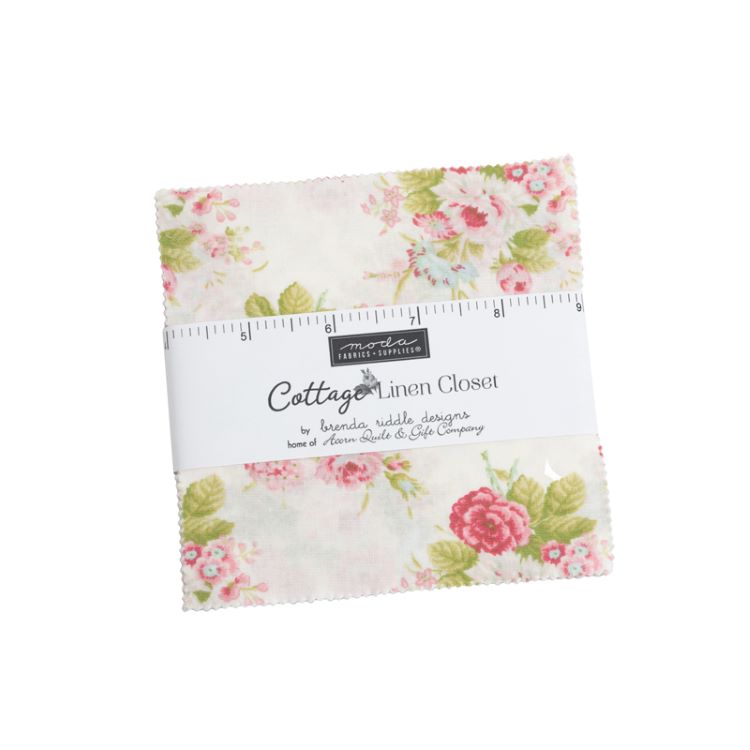 Quilting Fabric - Charm Pack - Cottage Linen Closet by Brenda Riddle for Moda 18730PP