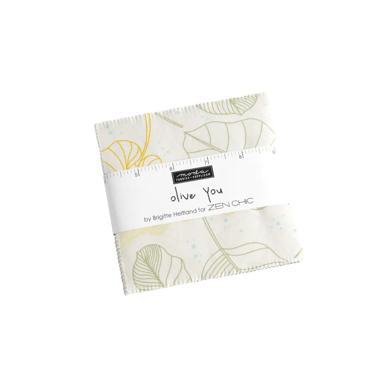 Quilting Fabric - Charm Pack - Olive You by Zen Chic for Moda 1880PP