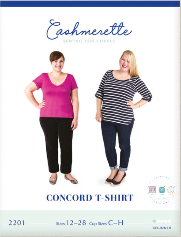 Cashmerette - Sewing for Curves - Concord T-Shirt - Plus Size - Ladies Sewing Pattern - Dressmaking