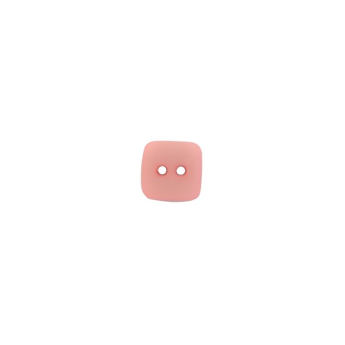 Buttons - 11mm Plastic Square in Baby Pink