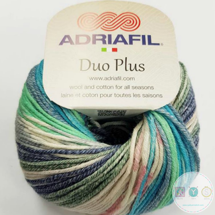 Yarn - Adriafil Duo Plus Merino Cotton Blend DK in Variegated Shade 47