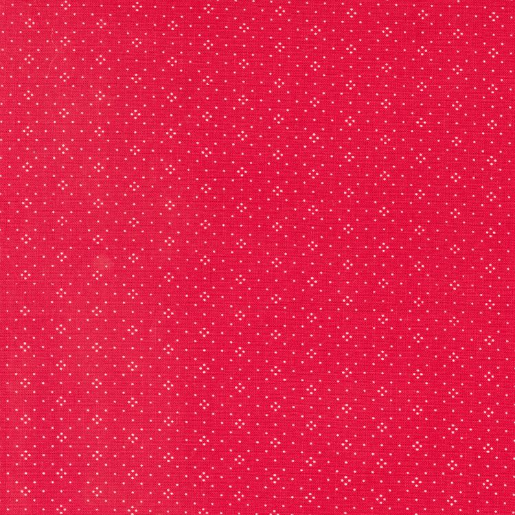 Quilting Fabric - White Dot Eyelets on Red from Eyelet by Fig Tree Co for Moda 20488 66