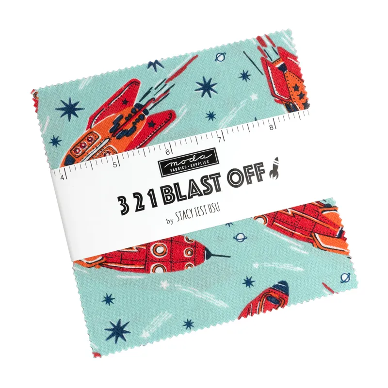 Quilting Fabric - Charm Pack - Blast Off by Stacy Iest Hsu for Moda 20950PP