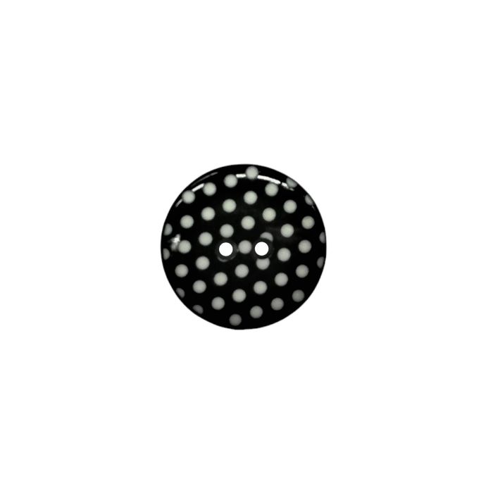 Buttons - 20mm Plastic Dotty in Black