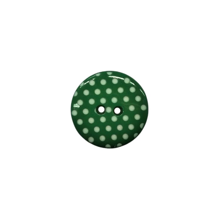 Buttons - 20mm Plastic Dotty in Emerald Green