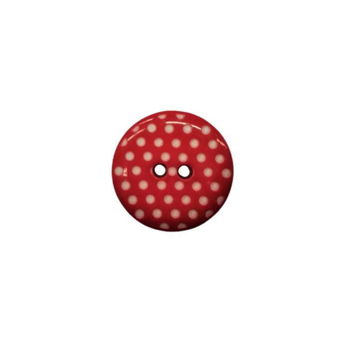 Buttons - 20mm Plastic Dotty in Red
