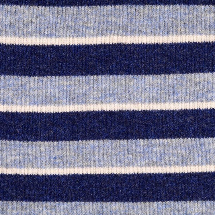 Yarn Dyed Knitted Fabric with Jeans Blue, Pale Blue and Ecru Stripe