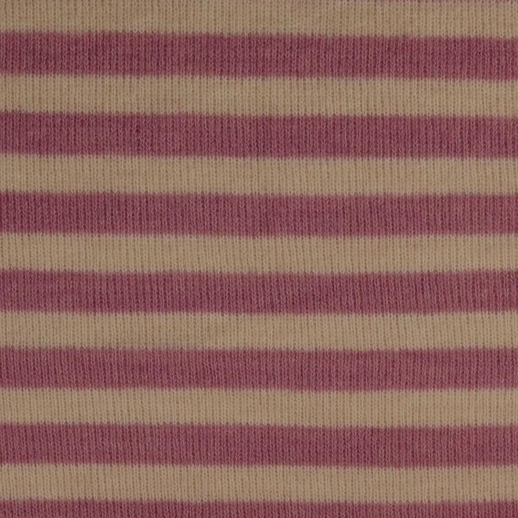 Yarn Dyed Knitted Fabric with Pink and Ecru Stripe