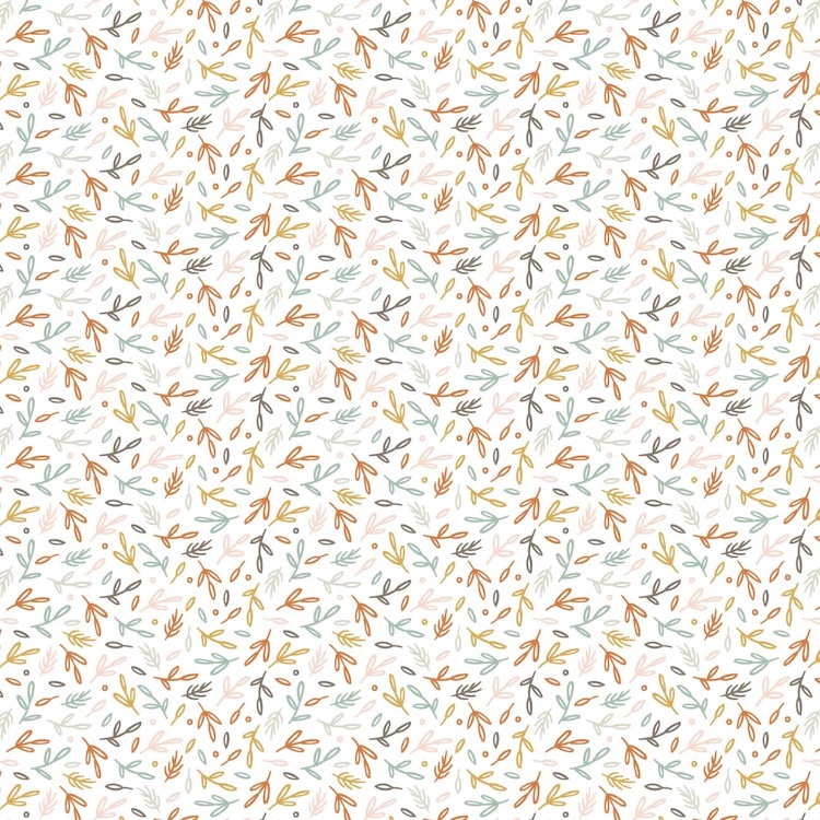 Quilting Fabric - Twigs on White from Stay Wild Flower Child by CDS for Camelot 21210903-01