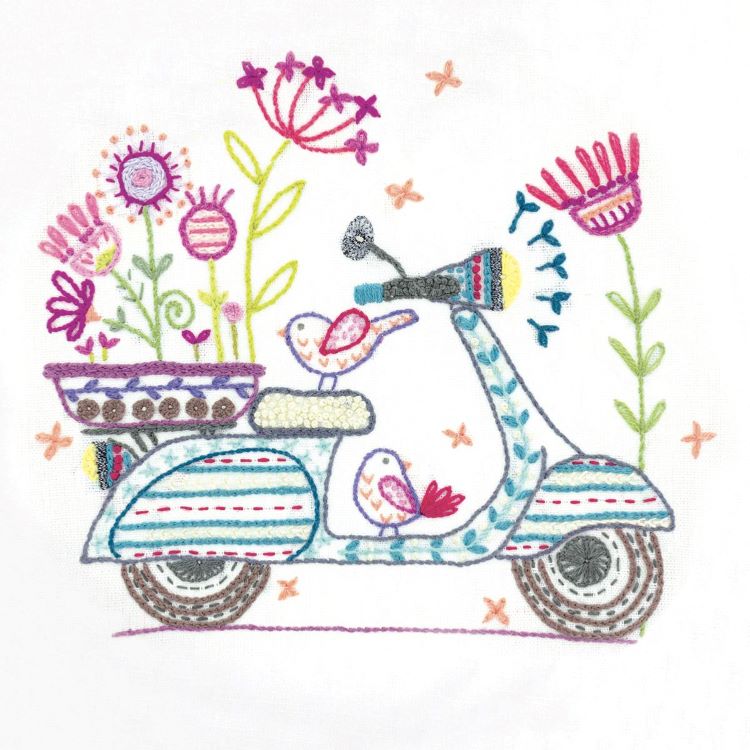 Embroidery Kit - Ride a Scooter by Un Chat dans L'aiguille