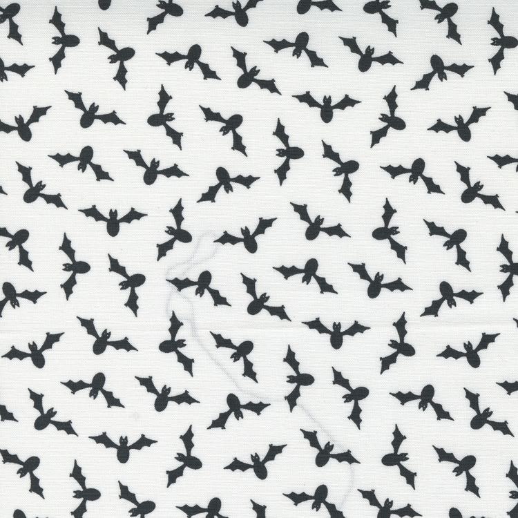 Quilting Fabric - Bats on White Halloween from Too Cute to Spook by Me & My Sister for Moda 22423 14