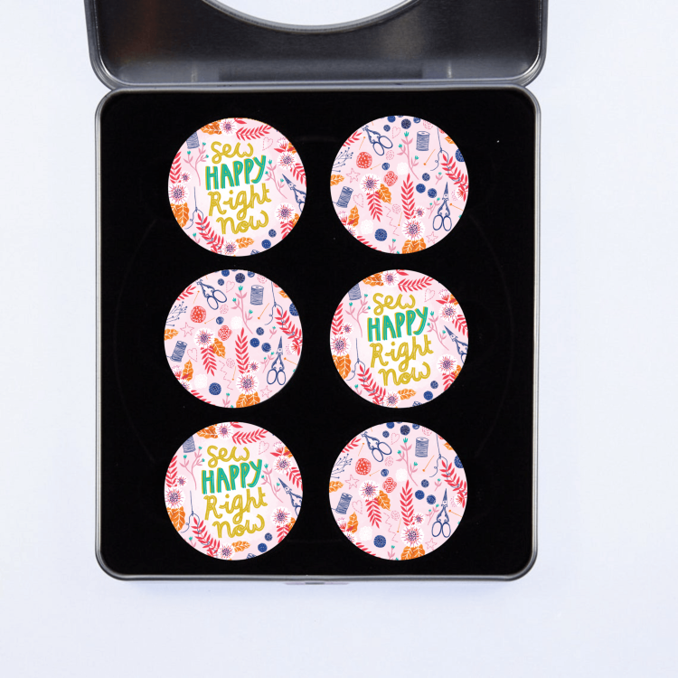 Gift Idea - Pattern Weights designed by Lee Foster featuring a Happy Sewing Theme