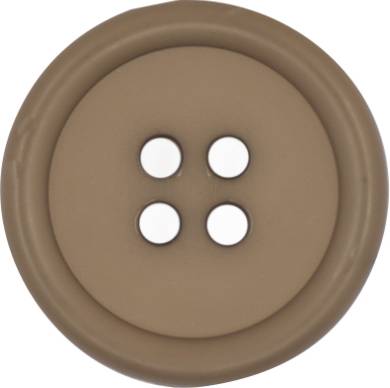 23mm Matte Plastic 4 Hole Button Brown