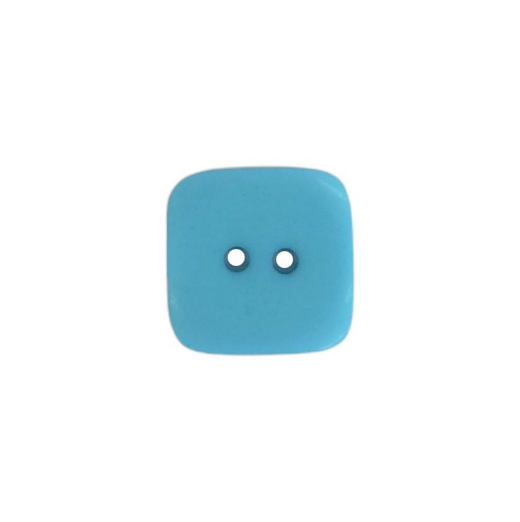 Buttons - 23mm Plastic Square in Turquoise Blue