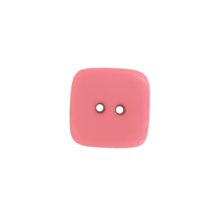 Buttons - 23mm Plastic Square in Pink