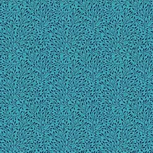 Quilting Fabric - Packed Branches on Blue from Whimsy by Jason Yenter for In The Beginning 23WMS-2