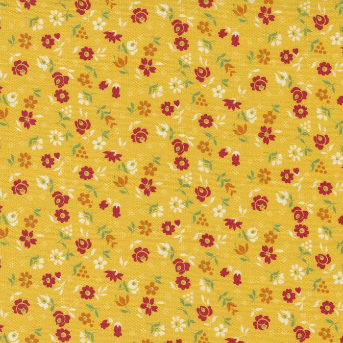 Quilting Fabric - Flowers on Yellow from Picture Perfect by American Jane for Moda 21804 14
