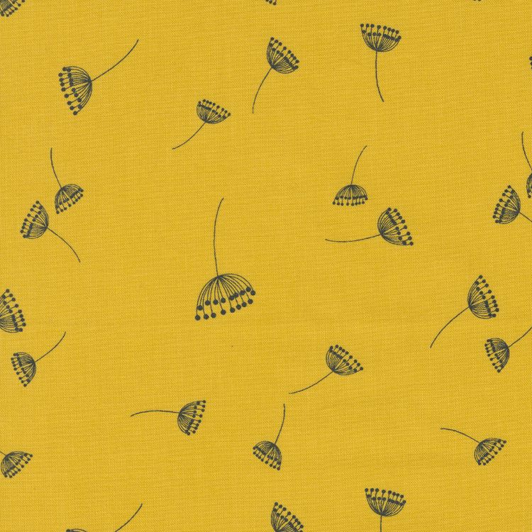 Quilting Fabric - Seedheads on Yellow from Filigree by Zen Chic for Moda 1811 14