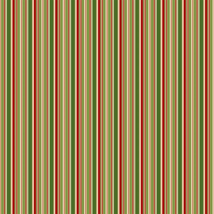 Quilting Fabric  - Stripe from Old Time Christmas by Liza Bea Studio for Northcott 24140-74