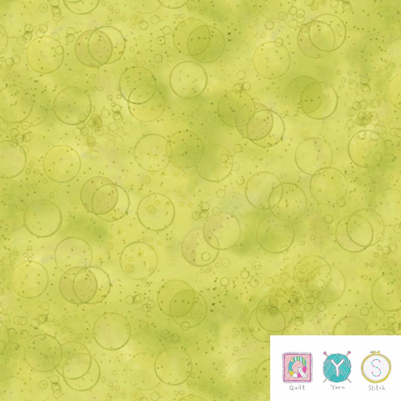 Quilting Fabric - Green Bubbles from Kori Kumi by Santoro for Quilting Treasures 24848
