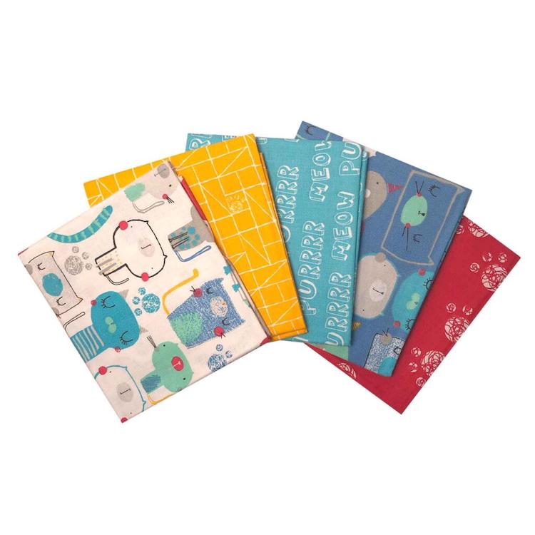 Quilting Fabric - Fat Quarter Bundle - Cutzie Cats by the Craft Cotton Company 2522-00