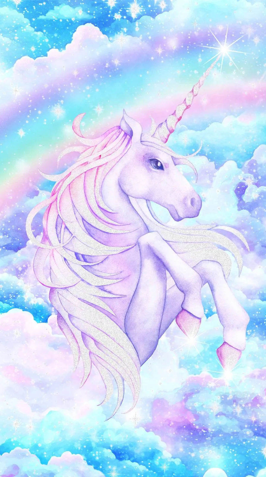 Quilting Fabric Panel - Unicorn from Sparkle Magic by Deborah Edward for Northcott - G27635-43
