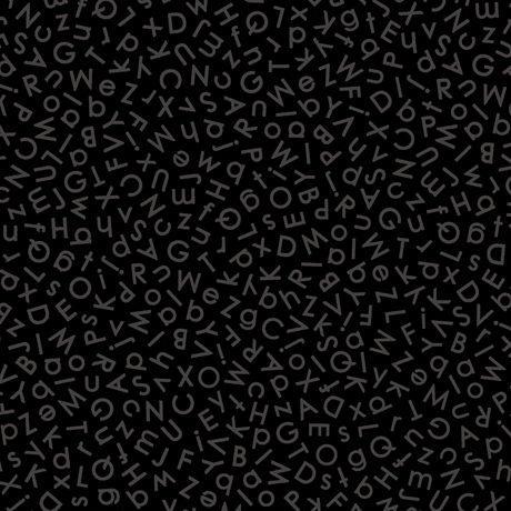 Quilting Fabric - Alphabet Black Tone on Tone from Quilting Illusions by Quilting Treasures