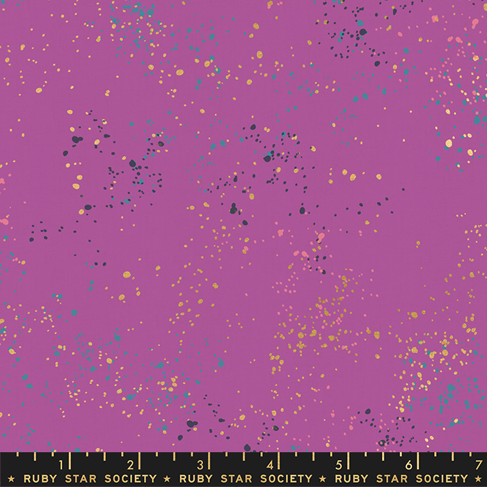 Quilting Fabric - Ruby Star Society Speckled in Witchy Purple with Metallic Accents Colour RS5027 79M