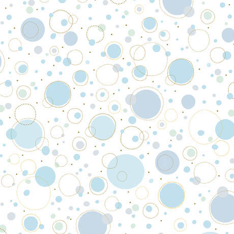 Quilting Fabric - Bubbles on White from Darling Duckies by Turnowsky for Quilting Treasures 29714-Z