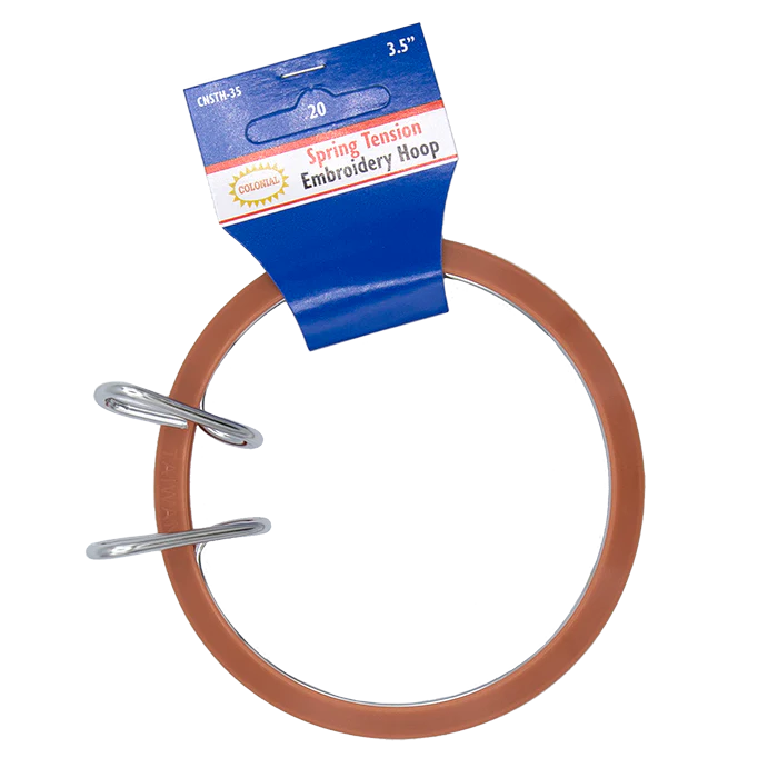 Embroidery Hoop - 3.5 Inch/9cm Plastic Tension Hoop in Brown