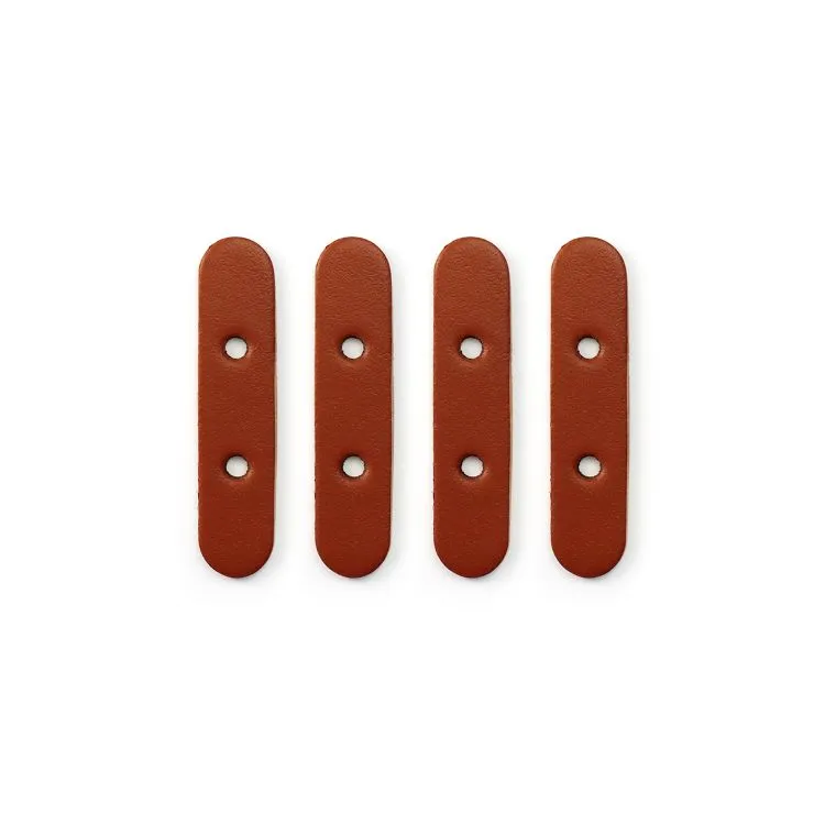 Leather Reinforcers for Bag Handles in Marron Brown by Miyako