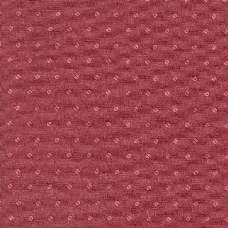Quilting Fabric - Split Circle Dots on Red from A Very Sweet Christmas by Bunny Hill Designs for Moda 3064 13