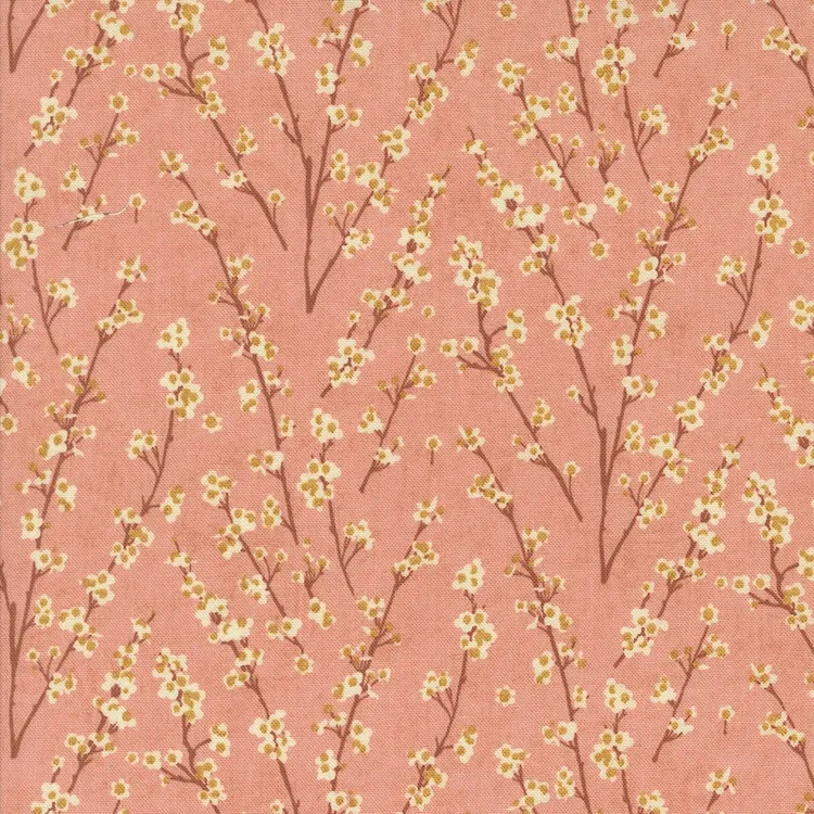 Quilting Fabric - Branch and Blossom on Pink from Acorn Hollow by BasicGrey for Moda 30765 17