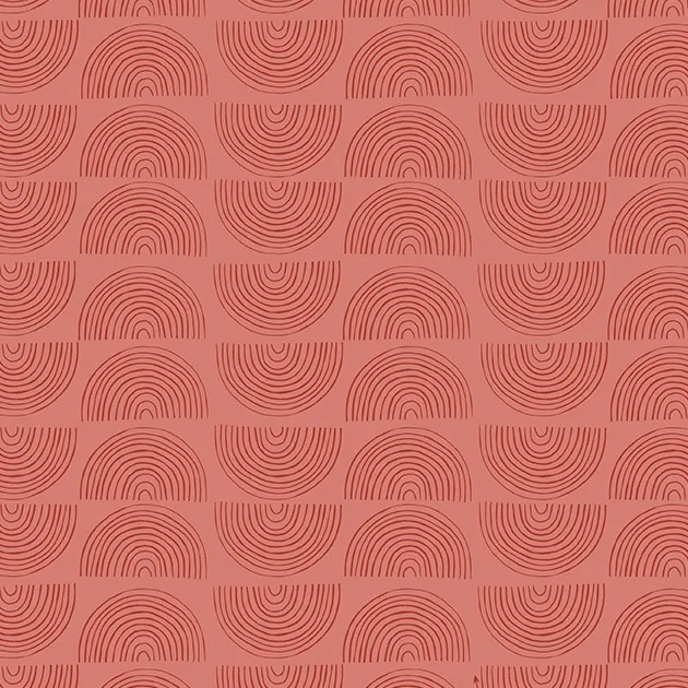 Quilting Fabric - Subtle Arcs in Coral Pink from Autumn Smiles by Sunny Spot Studio for Quilting Treasures 31059 R