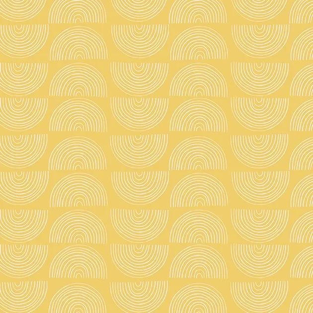 Quilting Fabric - Subtle Arcs in Yellow from Autumn Smiles by Sunny Spot Studio for Quilting Treasures 31059 S