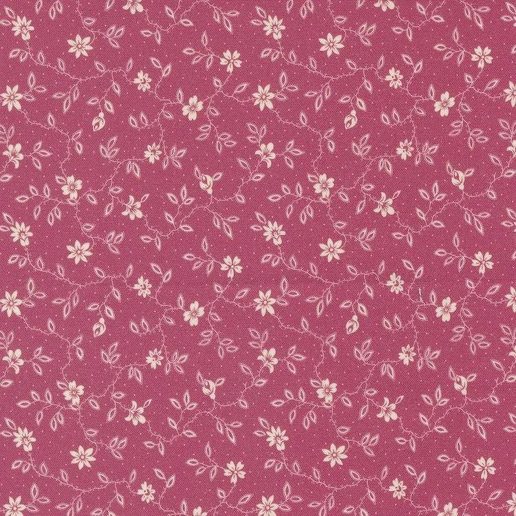 Quilting Fabric - Floral on Carnation Pink from Goodnight Irene by Betsy Chutchian for Moda 31705 20