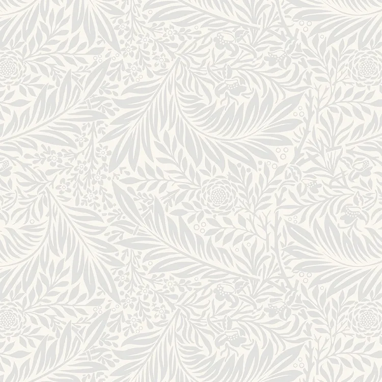 Quilt Backing Fabric 108" Wide - Floral Leaves on Ivory Cream from Larkspur by William Morris for V&A 3306-02