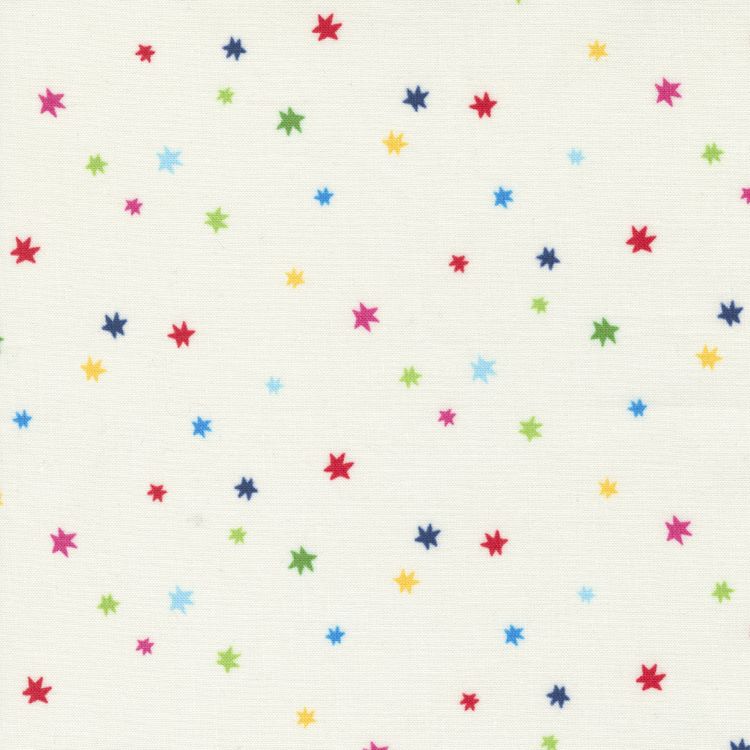 Quilting Fabric - Stars on Off White from Rainbow Garden by Abi Hall for Moda 35366 11