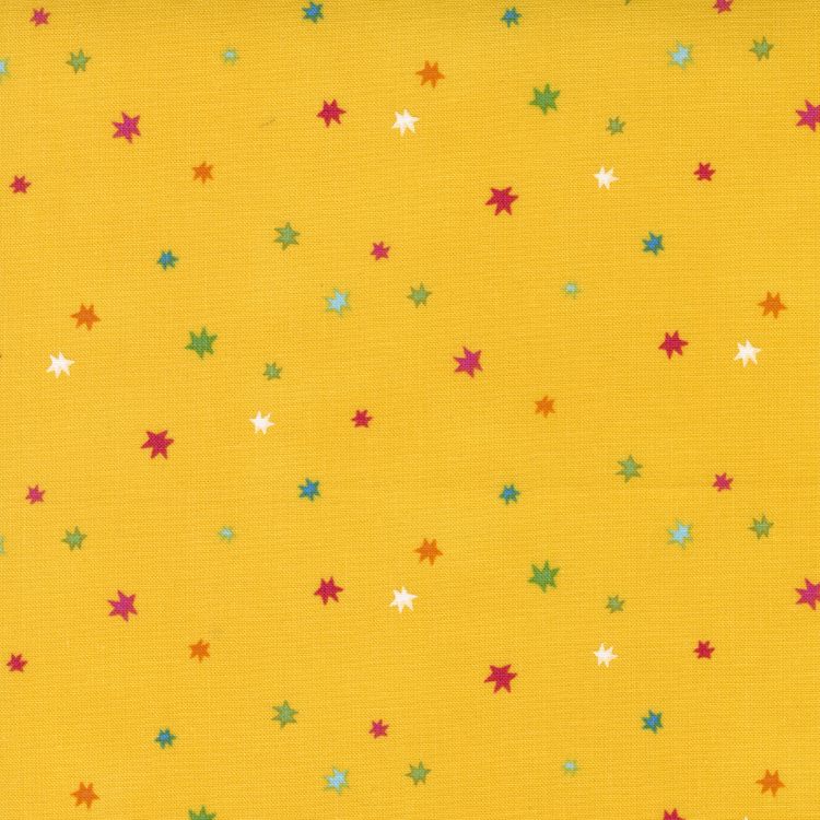 Quilting Fabric - Stars on Yellow from Rainbow Garden by Abi Hall for Moda 35366 14