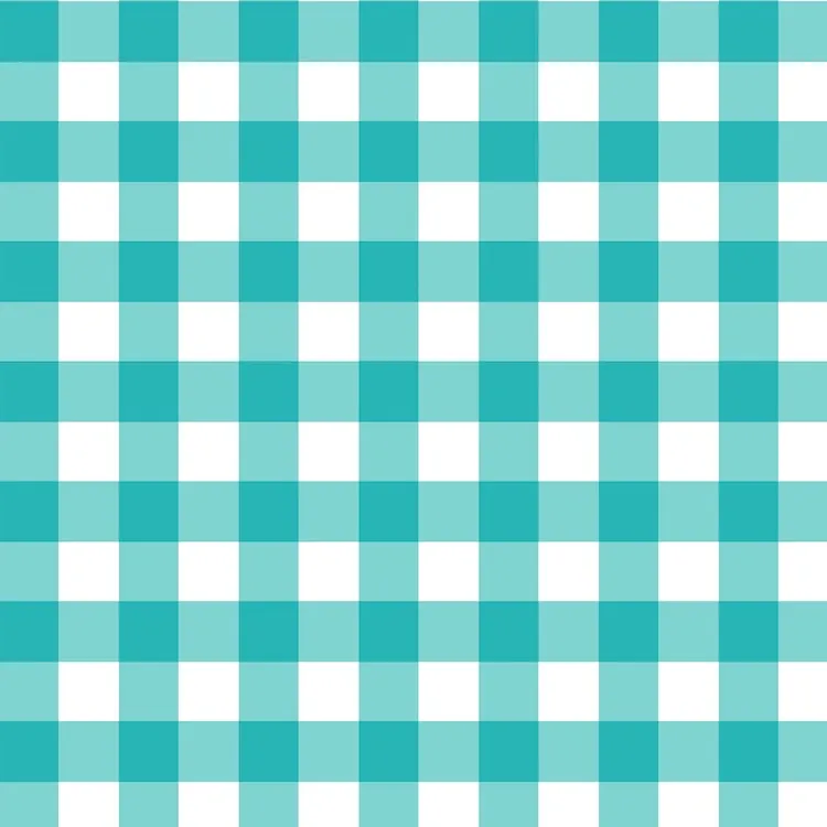 Quilting Fabric - Gingham Check in Teal Blue from Gingham Zest by Craft Cotton Co.