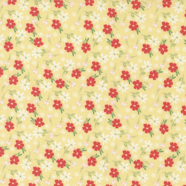 Quilting Fabric - Floral on Yellow from Emma by Sherri and Chelsi for Moda 37631 14