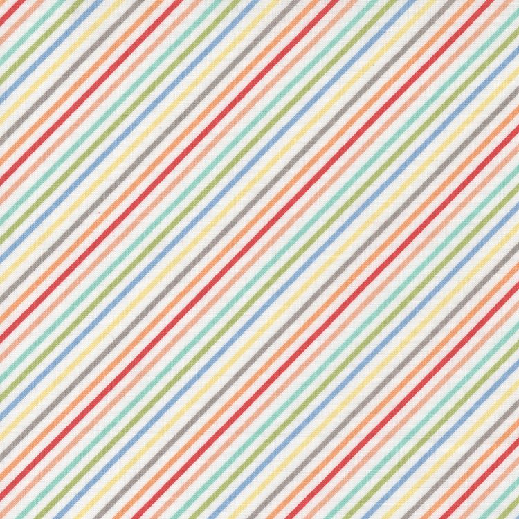 Quilting Fabric - Bias Stripe on White from Emma by Sherri And Chelsi for Moda 37636 11
