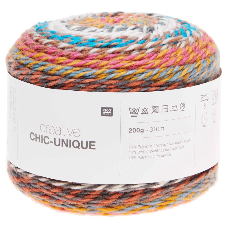 Yarn - Rico Design Chic Unique Chunky in Rainbow 11